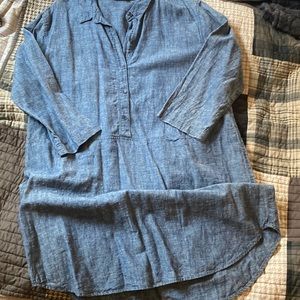 Eileen Fisher denim tunic size L